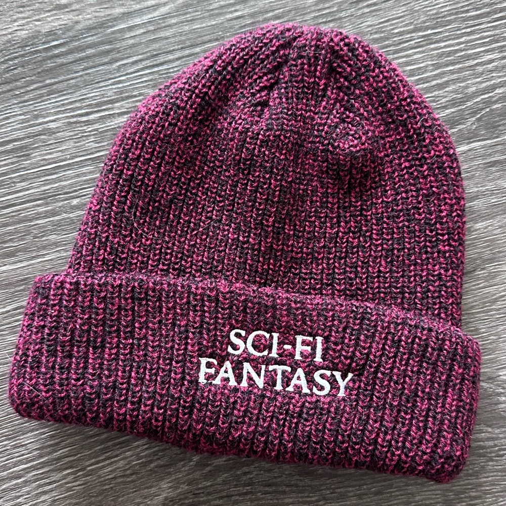 Sci-Fi Fantasy Mixed Yarn Logo Beanie